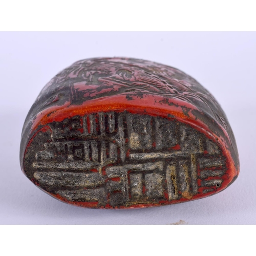 1714 - A CHINESE CARVED STONE SEAL 20th Century. 11 cm x 7 cm.