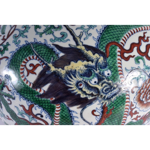 1920 - A LARGE 19TH/20TH CENTURY CHINESE DOUCAI PORCELAIN VASE bearing Yongzheng marks to base, painted wit... 