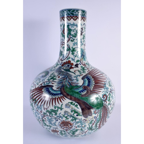 1920 - A LARGE 19TH/20TH CENTURY CHINESE DOUCAI PORCELAIN VASE bearing Yongzheng marks to base, painted wit... 