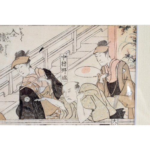 1944 - A 19TH CENTURY JAPANESE MEIJI PERIOD WOODBLOCK PRINT. 42 cm x 38 cm.