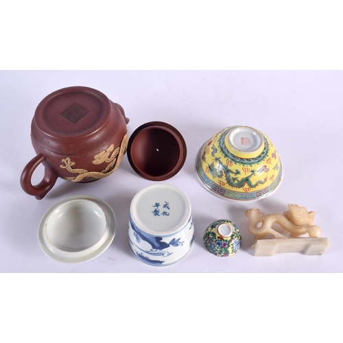 1973 - A CHINESE REPUBLICAN PERIOD YIXING TEAPOT AND COVER etc. (5)