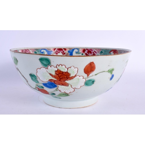 1974 - AN 18TH CENTURY CHINESE EXPORT FAMILLE ROSE PORCELAIN BOWL Qianlong. 21 cm x 9 cm.