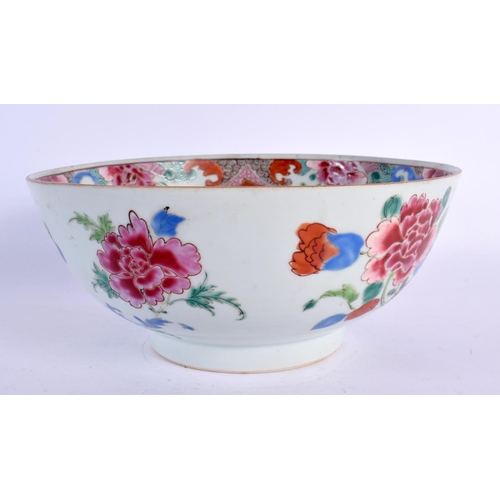 1974 - AN 18TH CENTURY CHINESE EXPORT FAMILLE ROSE PORCELAIN BOWL Qianlong. 21 cm x 9 cm.