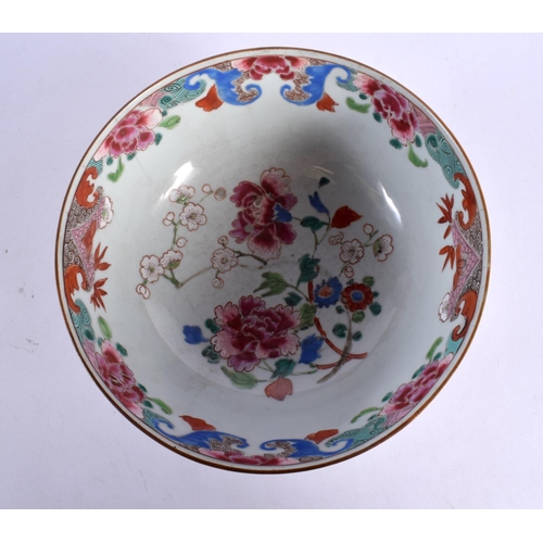 1974 - AN 18TH CENTURY CHINESE EXPORT FAMILLE ROSE PORCELAIN BOWL Qianlong. 21 cm x 9 cm.