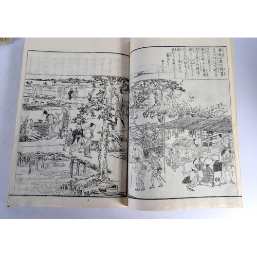 2054 - ASSORTED 19TH CENTURY JAPANESE MEIJI PERIOD WOOD BLOCK BOOKLETS with ink blocks. (11)