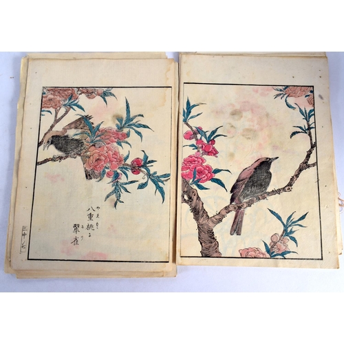 2054 - ASSORTED 19TH CENTURY JAPANESE MEIJI PERIOD WOOD BLOCK BOOKLETS with ink blocks. (11)