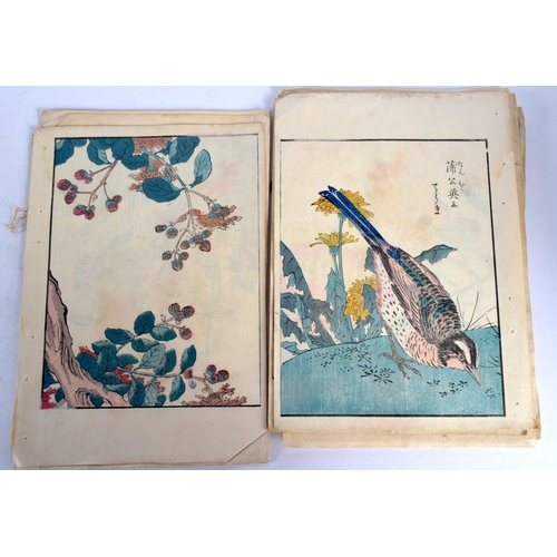 2054 - ASSORTED 19TH CENTURY JAPANESE MEIJI PERIOD WOOD BLOCK BOOKLETS with ink blocks. (11)