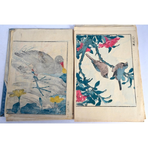 2054 - ASSORTED 19TH CENTURY JAPANESE MEIJI PERIOD WOOD BLOCK BOOKLETS with ink blocks. (11)