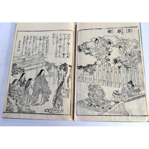 2054 - ASSORTED 19TH CENTURY JAPANESE MEIJI PERIOD WOOD BLOCK BOOKLETS with ink blocks. (11)