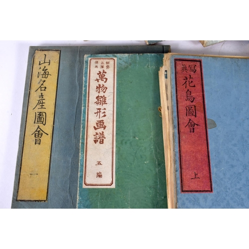 2054 - ASSORTED 19TH CENTURY JAPANESE MEIJI PERIOD WOOD BLOCK BOOKLETS with ink blocks. (11)