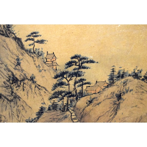 2063 - Zhang Xi. Active Mid to Late 18th Century. Chinese, Watercolour, House in a landscape. 190 cm x 60 c... 