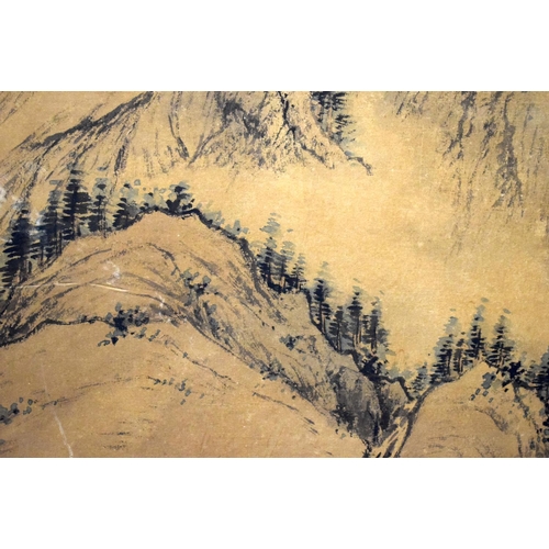 2063 - Zhang Xi. Active Mid to Late 18th Century. Chinese, Watercolour, House in a landscape. 190 cm x 60 c... 