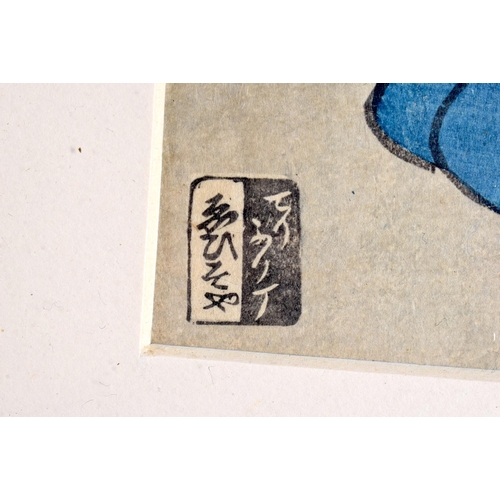 2122 - Japanese School (19th Century) 7 x Woodblock prints, assorted scenes. Largest 56 cm x 42 cm. (7)