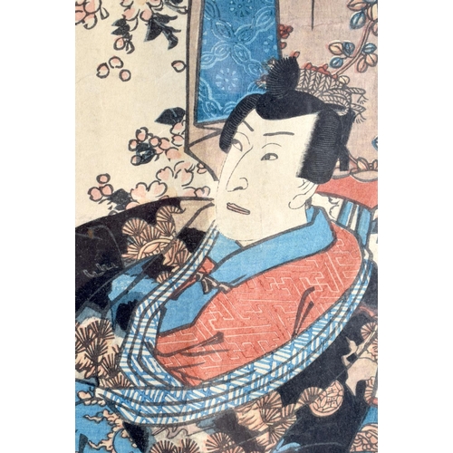 2122 - Japanese School (19th Century) 7 x Woodblock prints, assorted scenes. Largest 56 cm x 42 cm. (7)