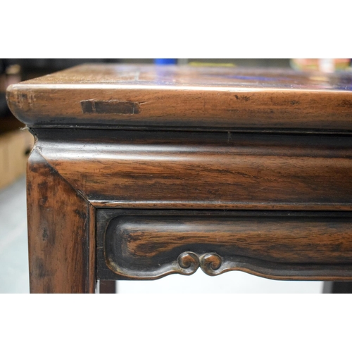 2133 - A SMALL 19TH CENTURY CHINESE CARVED HARDWOOD TABLE Qing. 50 cm x 45 cm.