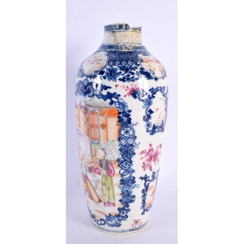 2150 - AN 18TH CENTURY CHINESE EXPORT FAMILLE ROSE VASE Qianlong. 23 cm high.