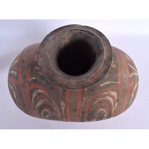 2170 - A WESTERN HAN DYNASTY COCOON SHAPED VESSEL 206 BC to Early 1st Century BC. 27 cm x 21 cm.