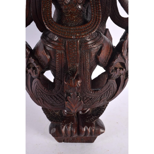 2174 - A 19TH CENTURY BURMESE SOUTH EAST ASIAN WOOD PEDESTAL SHELF. 40 cm x 20 cm.