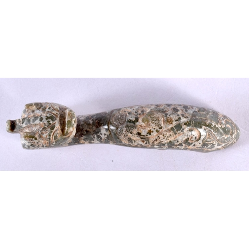 2187 - A CHINESE JADE BELT HOOK 20th Century. 11 cm x 3 cm.