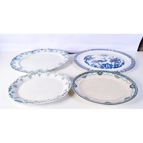 3671 - A collection of ceramic meat platters 50 x 40cm (4)