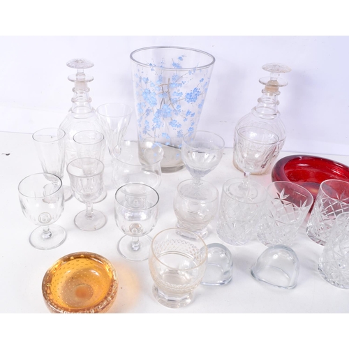 3717 - A collection of glassware, decanters, glasses, vases etc (Qty).