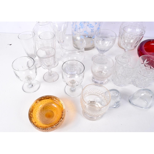 3717 - A collection of glassware, decanters, glasses, vases etc (Qty).