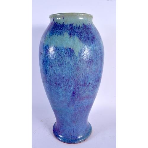 1844 - A LARGE 19TH CENTURY CHINESE JUNYAO PURPLE SPLASH VASE Qing. 37 cm high.