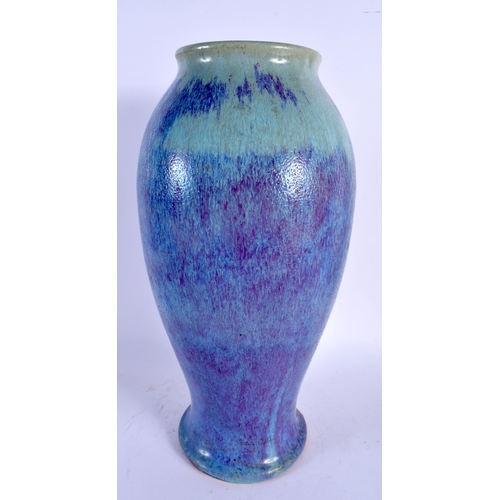 1844 - A LARGE 19TH CENTURY CHINESE JUNYAO PURPLE SPLASH VASE Qing. 37 cm high.