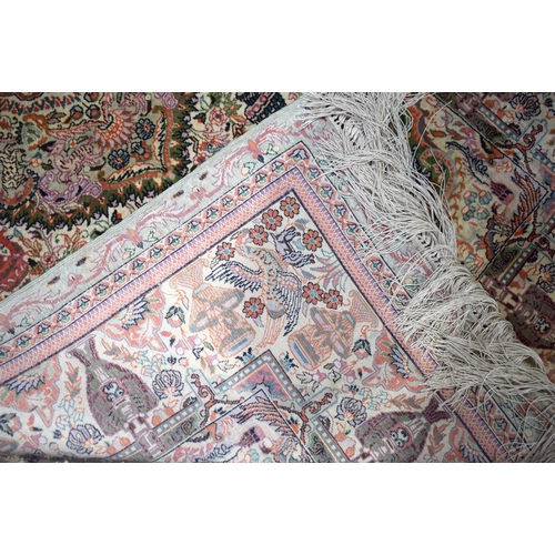 3839 - A small Islamic silk rug 122 x 77 cm .