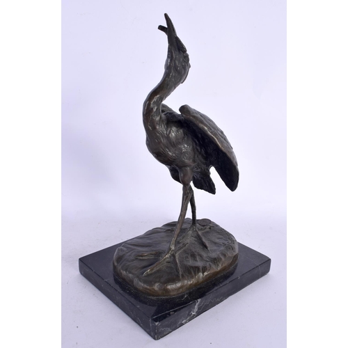 107 - European School (20th Century) Bronze, Stork. 25 cm x 14 cm.