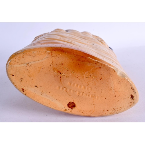 127 - A 19TH CENTURY SALT GLAZED STONEWARE FLASK Attributed to Doulton & Watts of Lambeth. 26 cm x 14 cm.