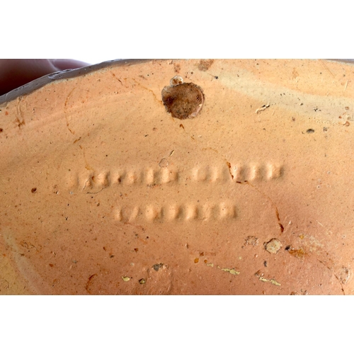 127 - A 19TH CENTURY SALT GLAZED STONEWARE FLASK Attributed to Doulton & Watts of Lambeth. 26 cm x 14 cm.