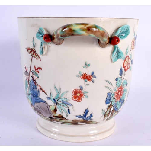 2 - A RARE ANTIQUE FRENCH KAKIEMON ENAMELLED TWIN HANDLED PORCELAIN BOWL possibly Chantilly and 18th Cen... 