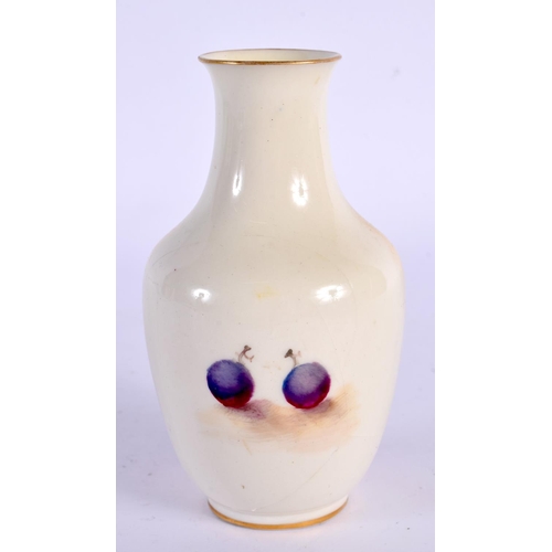 248 - Royal Worcester vase painted with fruit by E. Townsend, signed, shape 2491, date mark 1926.  11.5cm ... 