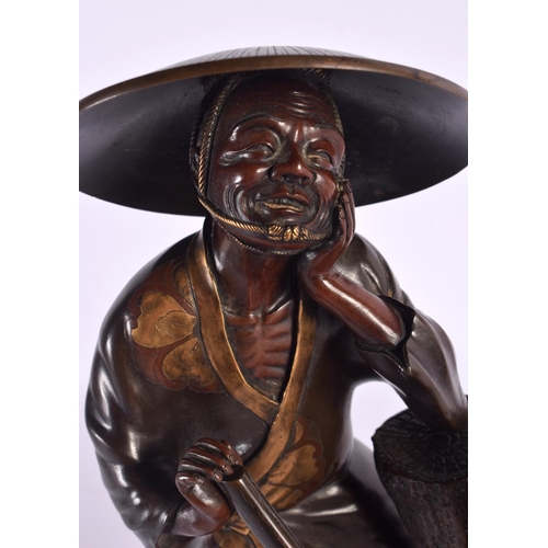 290 - A GOOD 19TH CENTURY JAPANESE MEIJI PERIOD BRONZE OKIMONO Attributed to Miyao. 27 cm x 15 cm.