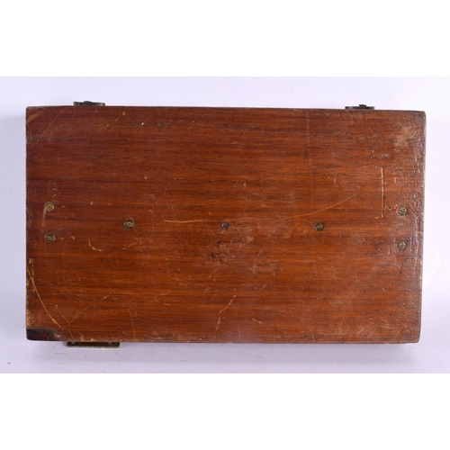 316 - AN UNUSUAL ANTIQUE MINERS DIAL SURVEYORS COMPASS by W & S Jones of Holburn London. 30 cm square open... 