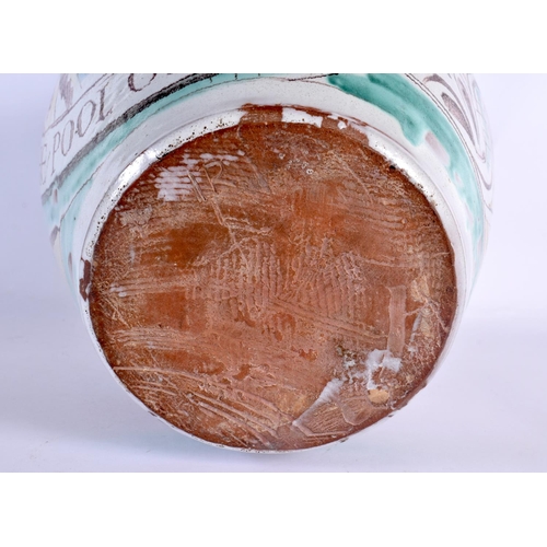 341 - A LARGE MID CENTURY EUROPEAN FAIENCE GLAZED POTTERY JUG possibly by a London based Italian potter, d... 