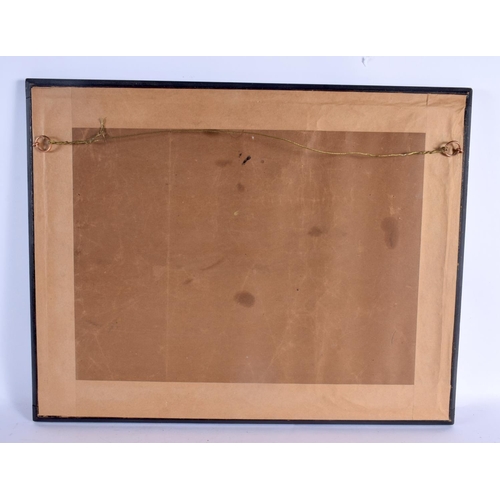 347 - A RARE 19TH CENTURY ENGLISH HMS ALBERT REVERSE PAINTED MARITIME MIRROR. 55 cm x 44 cm.