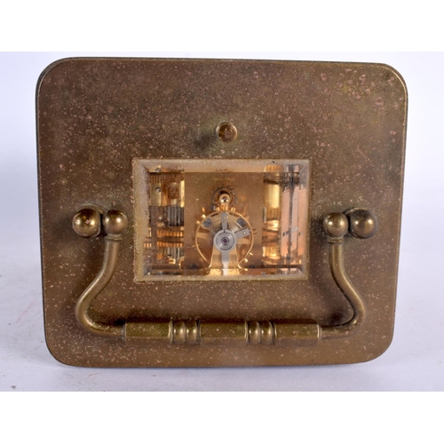 355 - A MATTHEW NORMAN REPEATING CARRIAGE CLOCK. 17 cm high inc handle.
