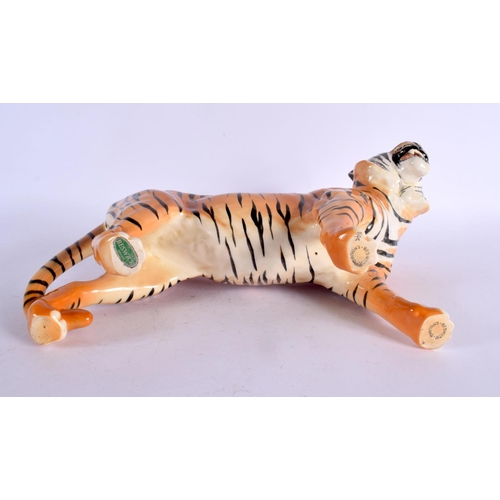 421 - A LARGE BESWICK FIGURE OF A TIGER. 27 cm x 20 cm.