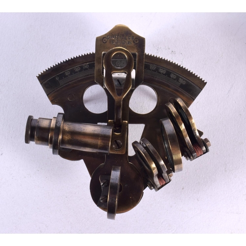 448 - A CONTEMPORARY CASED SEXTANT. 10.5 cm square.