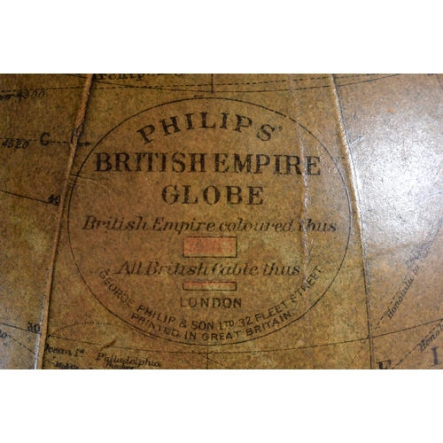 466 - A PHILIPS BRITISH EMPIRE GLOBE. 37 cm x 18 cm.