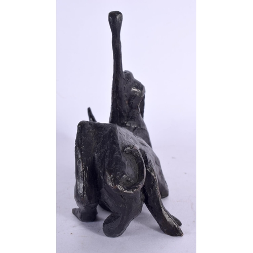 53 - Manner of Picasso (20th Century) Bronze, Stylised figure riding a bull. 11 cm x 11 cm.