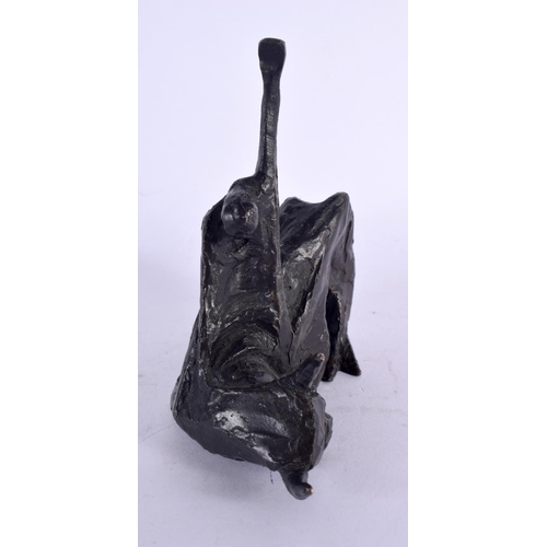 53 - Manner of Picasso (20th Century) Bronze, Stylised figure riding a bull. 11 cm x 11 cm.