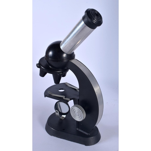 541 - A CHARMING CASED GILBERT MICROSCOPE AND LAB SET. 36 cm x 24 cm.