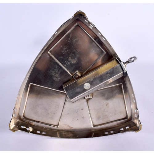547 - A LARGE ART DECO WMF SILVER PLATED TANTALUS of stylish form. 38 cm x 18 cm.