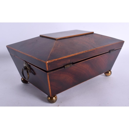 549 - A SMALL ANTIQUE MAHOGANY BOX. 22 cm x 14 cm.