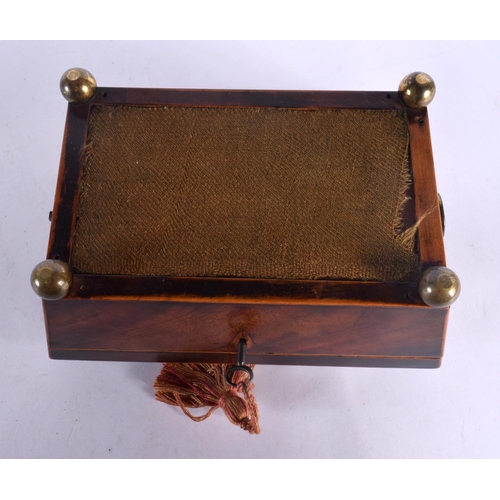 549 - A SMALL ANTIQUE MAHOGANY BOX. 22 cm x 14 cm.