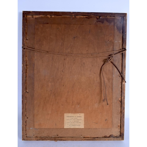 582 - AN 18TH/19TH CENTURY FRAMED CONTINENTAL STITCH WORK PANEL. 45 cm x 35 cm.