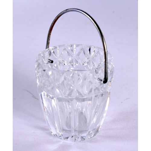 586 - A 1920S IRISH CUT GLASS WHISKEY DISPENSER. 32 cm x 10 cm.